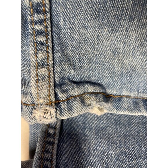 Levis Signature Bootcut Blue Denim Jeans Distressed Hem Mens Size 34X34 - Picture 13 of 13